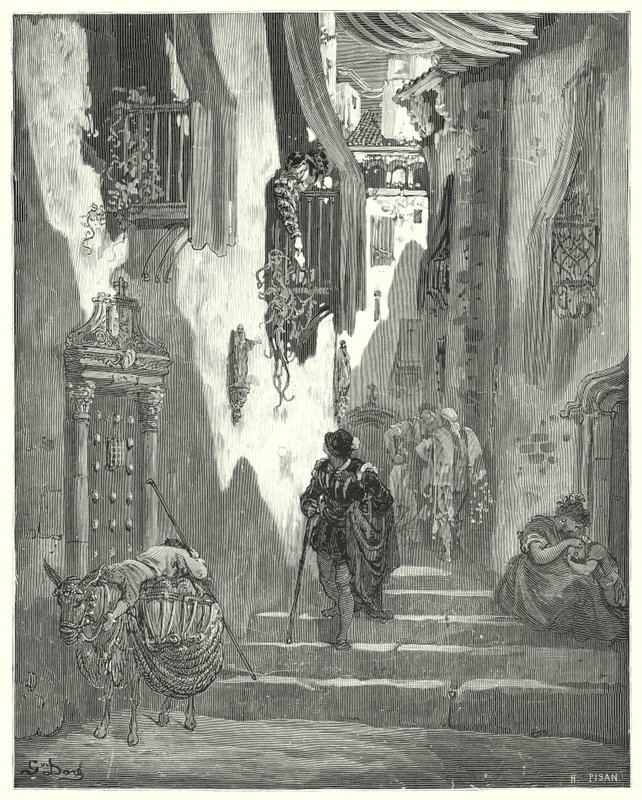 Gustave Dores Dom Quixote: "Ele recebeu uma série de cartas de amor que me foram transmitidas, cada uma cheia das mais ternas expressões" (gravação) de Gustave Dore
