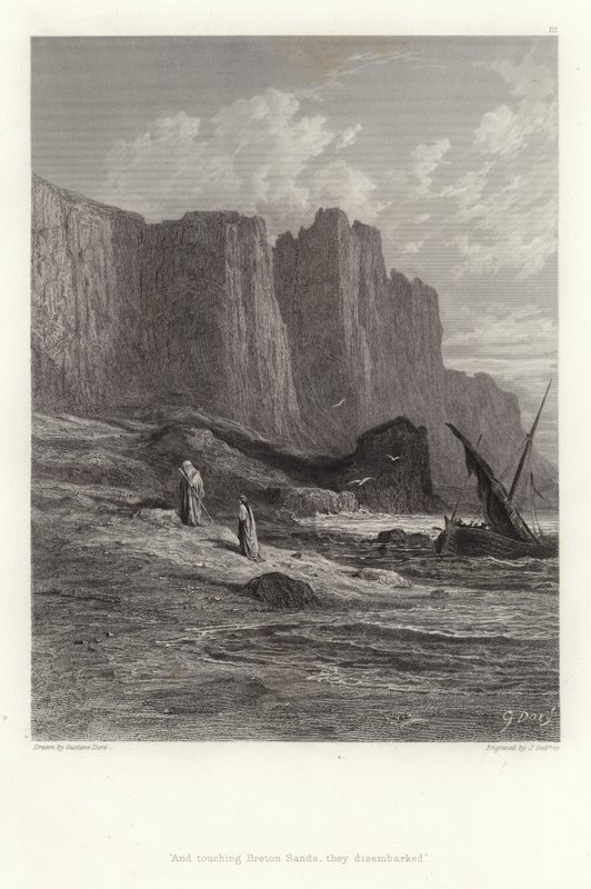 Ilustração para Vivien por Alfred Tennyson de Gustave Dore