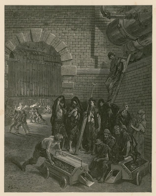 Lambeth Gas Works, Londres de Gustave Dore