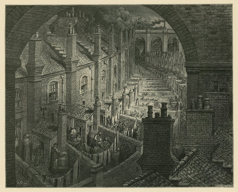 Mais de Londres por via férrea de Gustave Dore