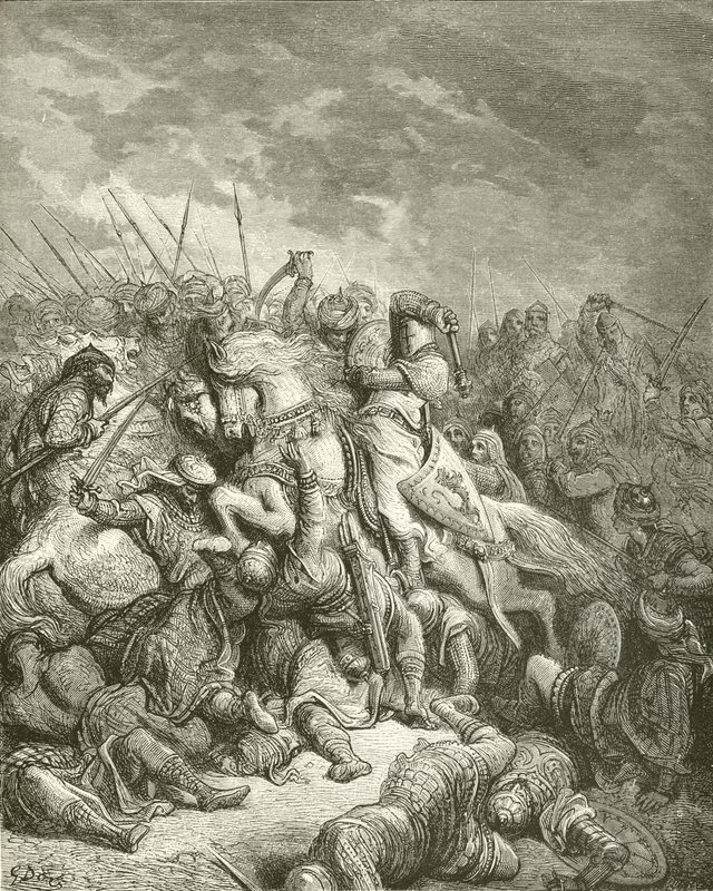 Richard na batalha de Arsur de Gustave Dore