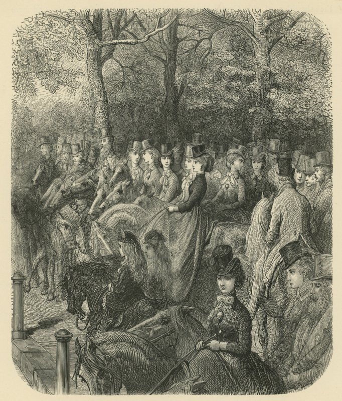 Fila podre, Hyde Park, Londres de Gustave Dore
