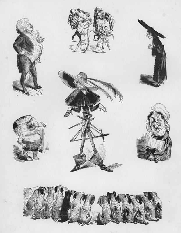 Esboços Humorosos e Grotescos de Gustave Dore (gravura) de Gustave Dore