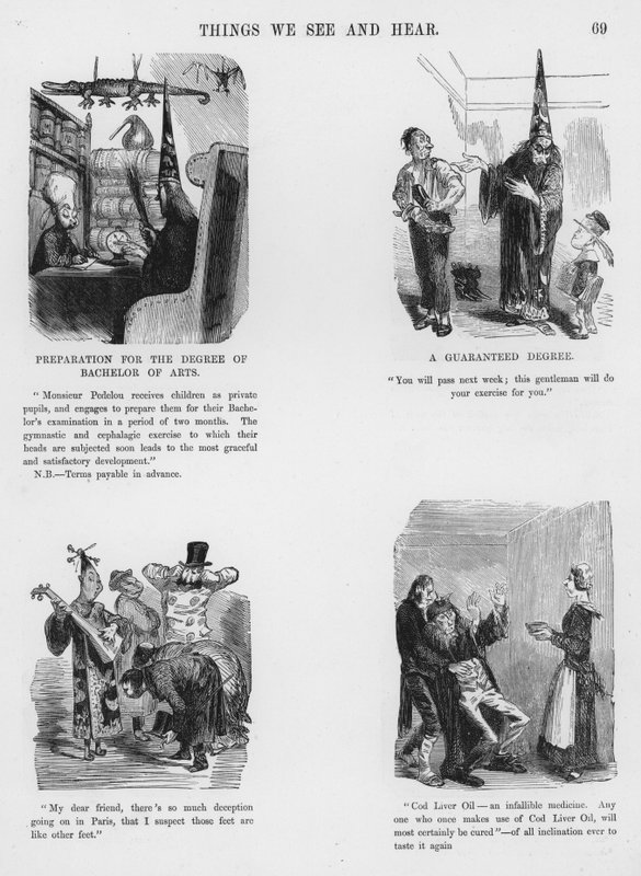 Esboços Humorosos e Grotescos de Gustave Dore (gravura) de Gustave Dore