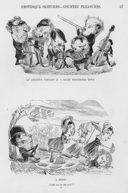 Esboços Humorosos e Grotescos de Gustave Dore (gravura) de Gustave Dore