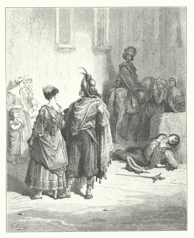 As Fábulas de La Fontaine: As duas aves (gravura) de Gustave Dore