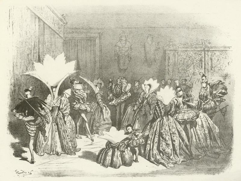 A Bola Jig-A no Reino de Henry III (gravura) de Gustave Dore