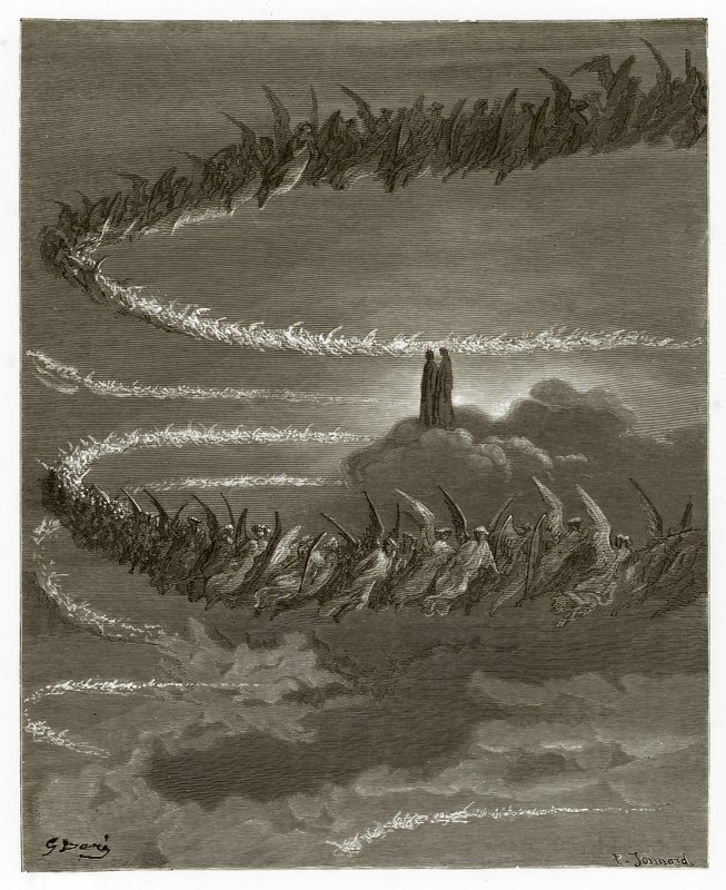 Os espíritos em Júpiter de Gustave Dore