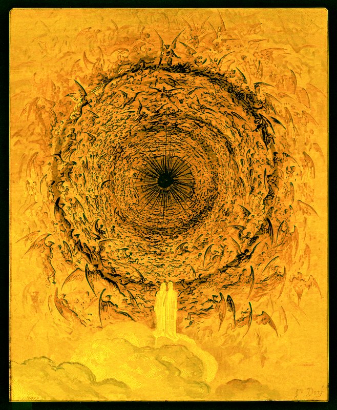 A visão do Empyrean, ilustração de &39;The Dore Gallery&39;, gravada por Stephane Pannemaker (1847-1930), publicado c.1890 (imagem digital aprimorada) de Gustave Dore