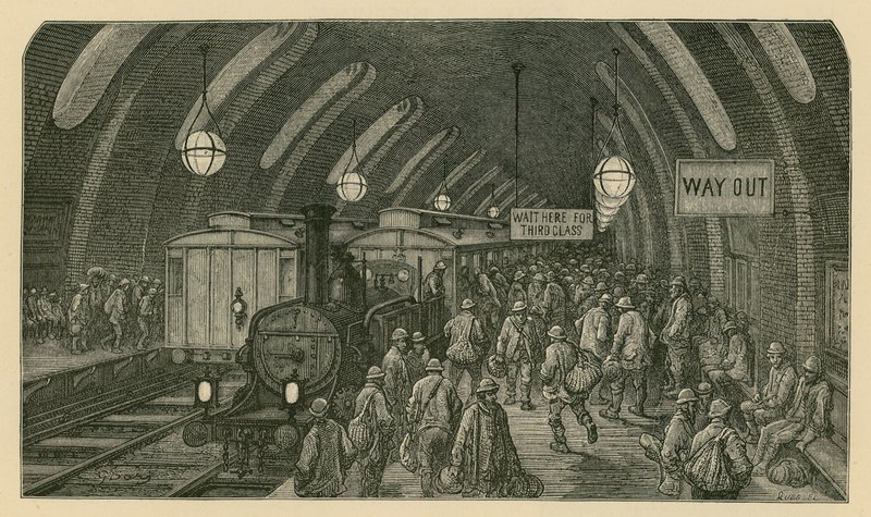 O comboio do trabalhador (gravura) de Gustave Dore