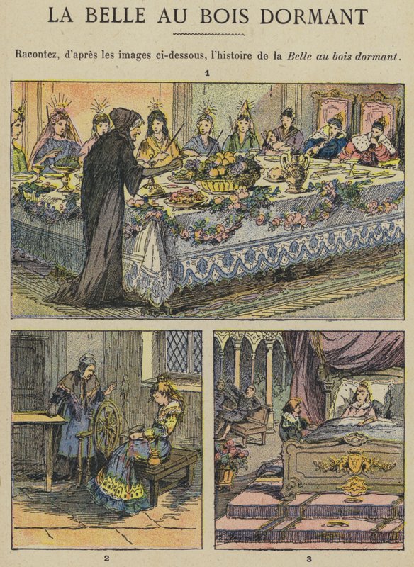 Bela Adormecida (cor litho) de Gustave Fraipont