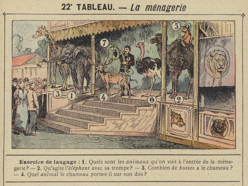 La menagerie (cor litho) de Gustave Fraipont