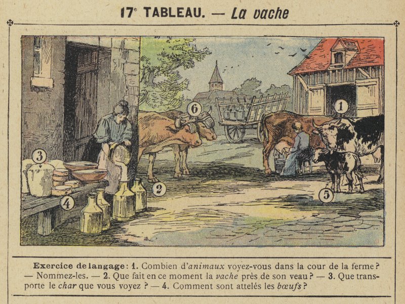 A vaca (cor litho) de Gustave Fraipont