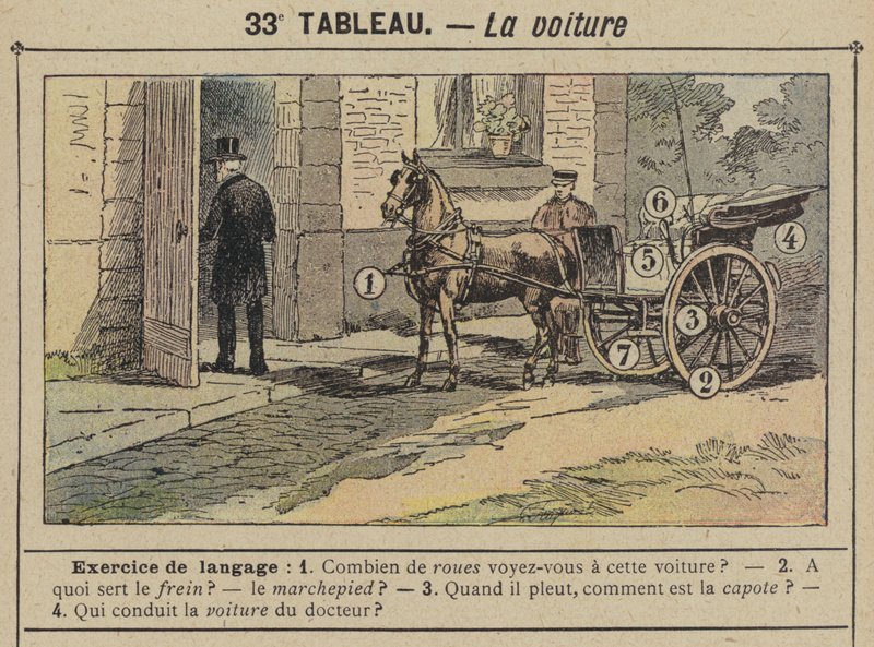 O carro (cor litho) de Gustave Fraipont
