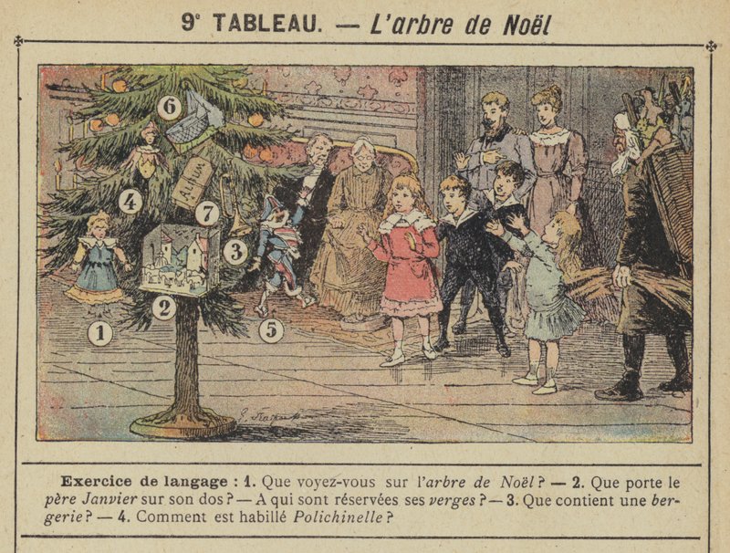 A árvore de Natal (cor litho) de Gustave Fraipont