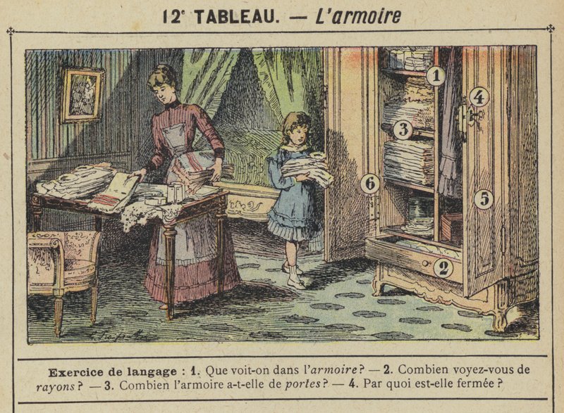 O guarda-roupa (cor litho) de Gustave Fraipont