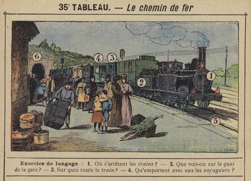 O caminho-de-ferro (cor litho) de Gustave Fraipont