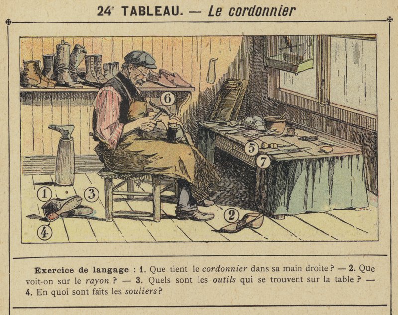 O sapateiro (cor litho) de Gustave Fraipont