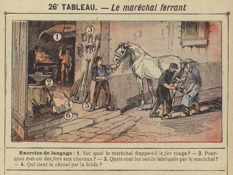 O ferreiro (cor litho) de Gustave Fraipont