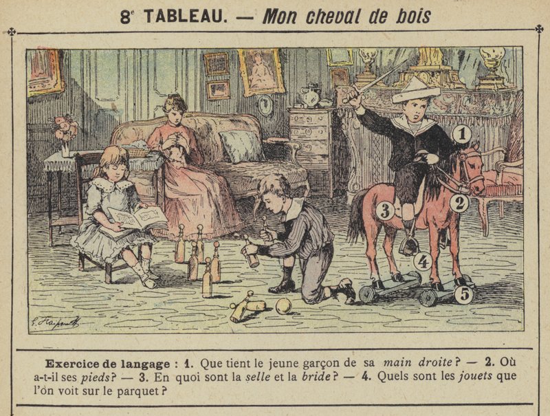 O meu cavalo de madeira (cor litho) de Gustave Fraipont