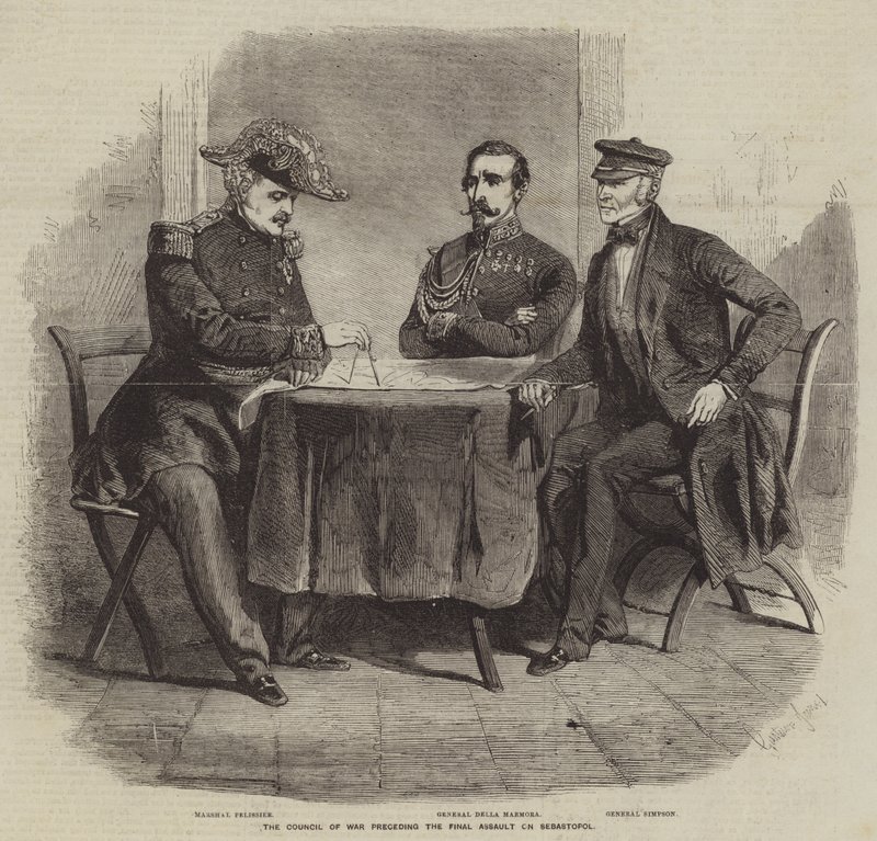O Conselho de Guerra que precede a agressão final a Sebastopol de Gustave Janet