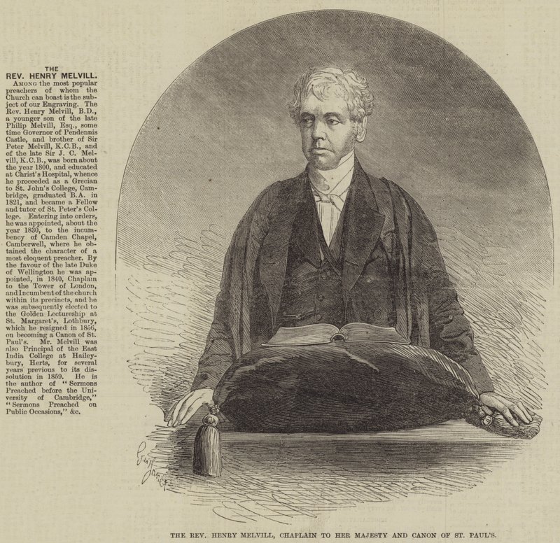 O Reverendo Henry Melvill, Capelão de Sua Majestade e Cânon de St Pauls de Gustave Janet