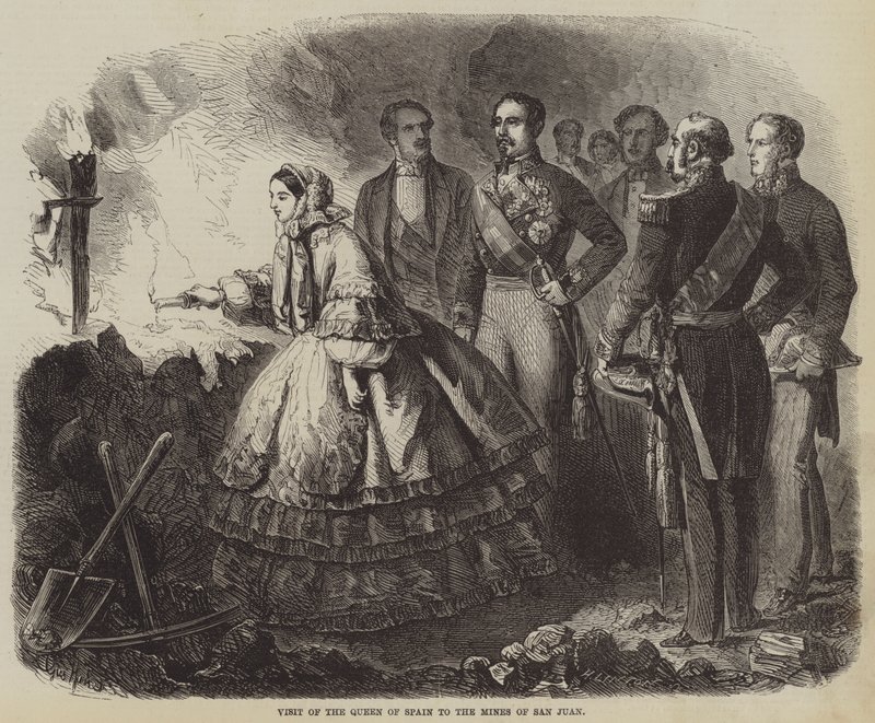 Visita da Rainha de Espanha às Minas de San Juan de Gustave Janet
