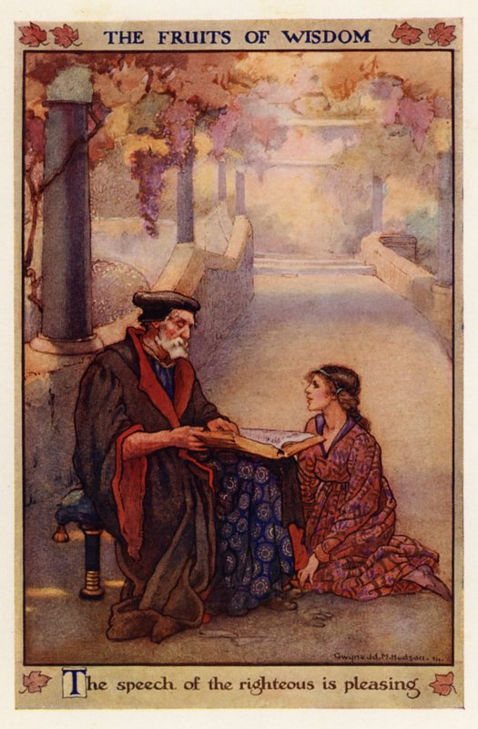 Os frutos da sabedoria (litografia a cores) de Gwynedd M. Hudson