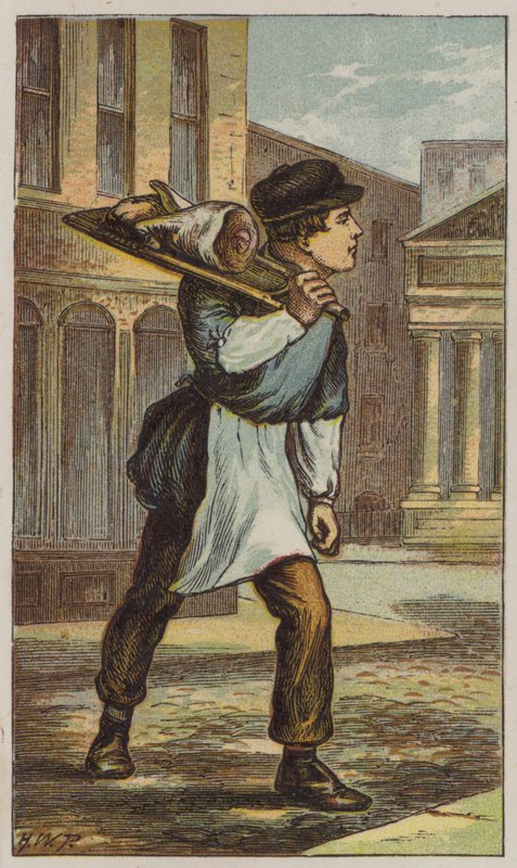 Butcher Boy (cor litho) de H.W. (after) Petherick