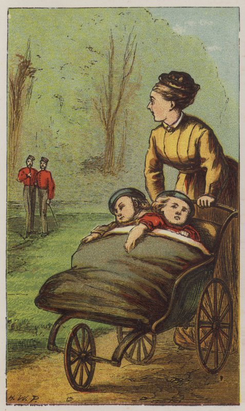 Nursemaid (cor litho) de H.W. (after) Petherick