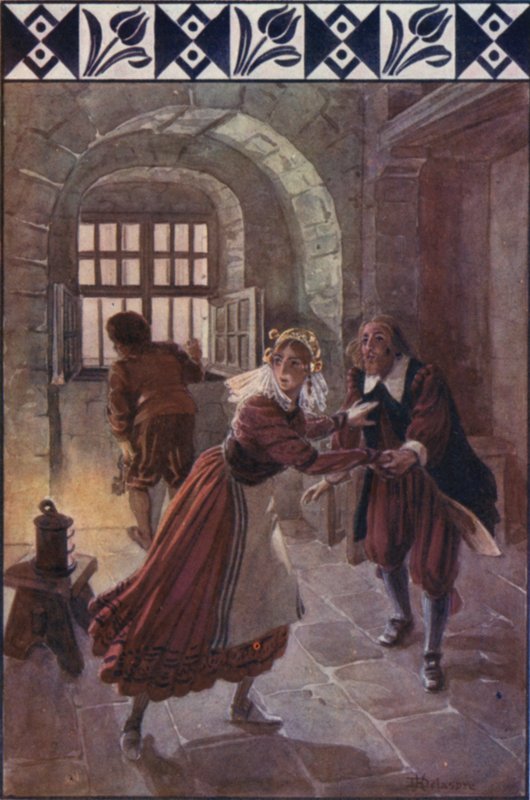 "Às nove desta noite", disse-lhe ela (cor litho) de H. Delaspre