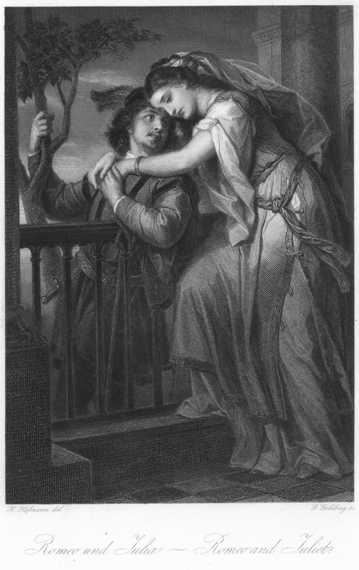 Cena de varanda de Romeu e Julieta de H. Hofmann