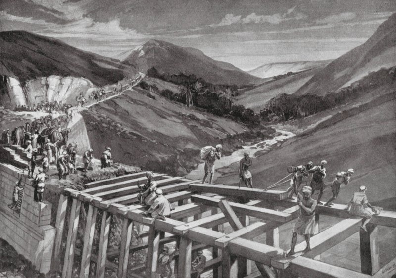 Barragem de Marib (litografia) de H. M. (after) Burton