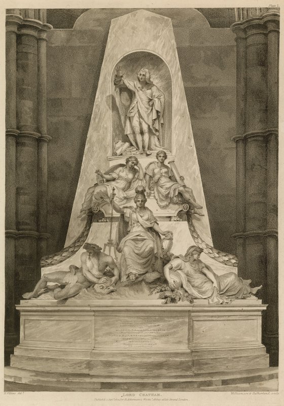 Monumento ao Lord Chatham na Abadia de Westminster, Londres de H. Villiers