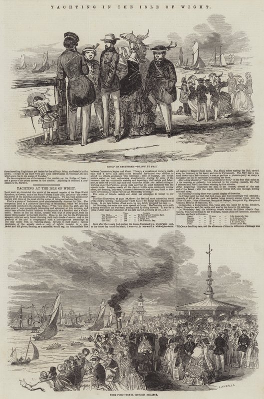 Yachting na ilha de Wight de Hablot Knight Browne