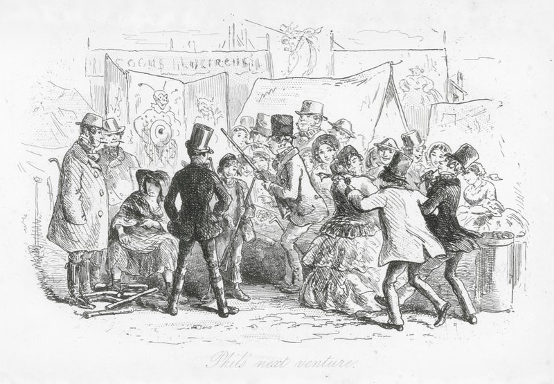 Ruas de Londres: A próxima aventura de Phil (gravura) de Hablot Knight (1815 92) Browne