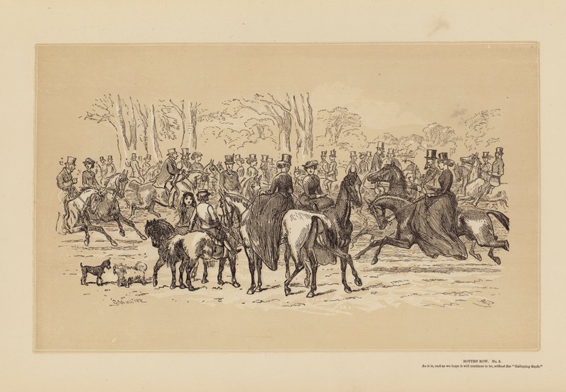 Rotten Row, No 2, As it Is (gravura) de Hablot Knight (1815 92) Browne