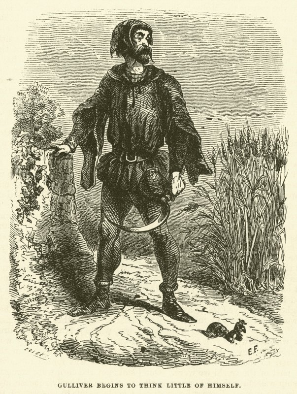 Gulliver começa a pensar pouco em si mesmo (gravura) de after Hablot Knight Browne