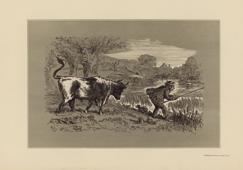Esboços de pesca à linha, n.º 1, Olhar para trás (gravura) de Hablot Knight (1815 92) Browne