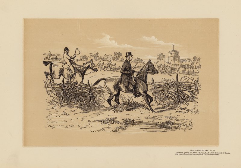 Esboços de Caça, n.º 11, Um Pastor Desportivo (gravura) de Hablot Knight (1815 92) Browne