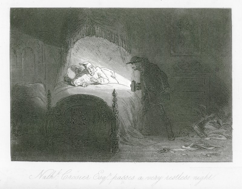 Ruas de Londres: Nathaniel Crosier, Esq, passa uma noite muito agitada (gravura) de Hablot Knight (1815 92) Browne