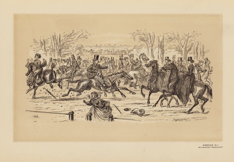 Rotten Row, No 1, As it Was (gravura) de Hablot Knight (1815 92) Browne
