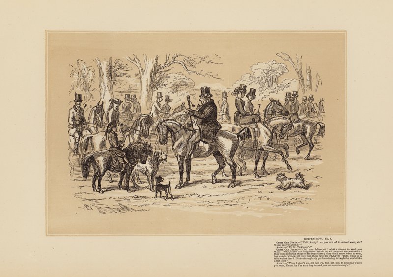 Rotten Row, n.º 5, What a Shame it is (gravura) de Hablot Knight (1815 92) Browne