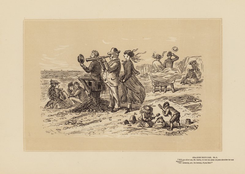 Sea-Side Sketches, n.º 5, So very Obliging (gravura) de Hablot Knight (1815 92) Browne