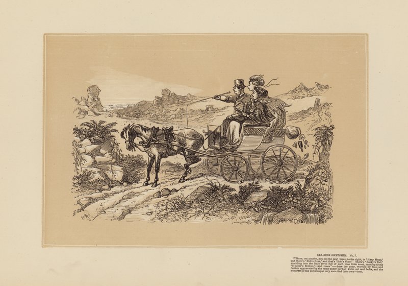 Sea-Side Sketches, No 7, Doing the Picturesque (gravura) de Hablot Knight (1815 92) Browne