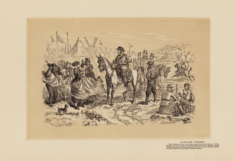 O Encontro de Wimbledon, n.º 2, Fraternização (gravura) de Hablot Knight (1815 92) Browne