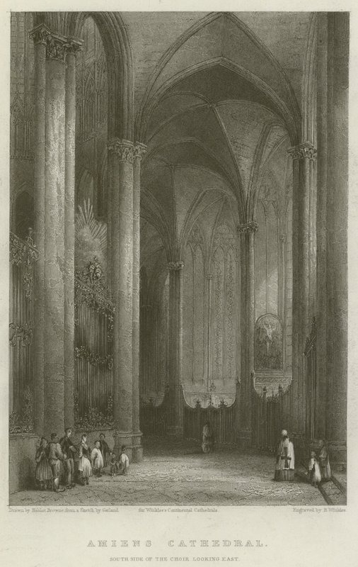 Catedral de Amiens, lado sul do coro olhando para o leste de Hablot Knight Browne
