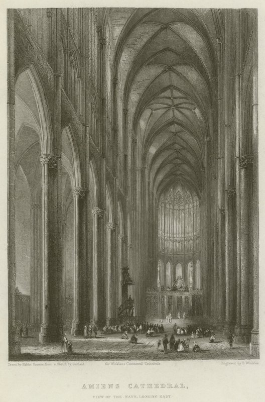 Catedral de Amiens, vista da nave, olhando para o leste de Hablot Knight Browne