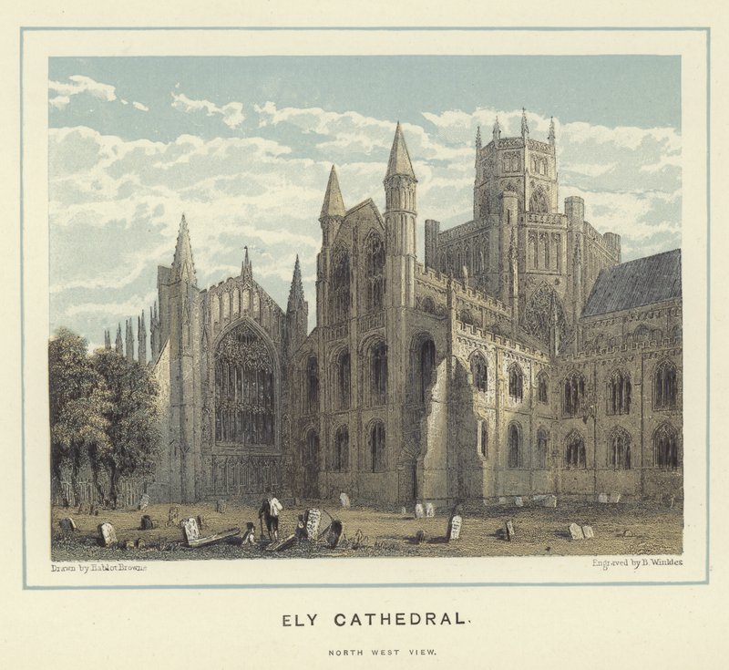 Catedral de Ely, vista noroeste de Hablot Knight Browne