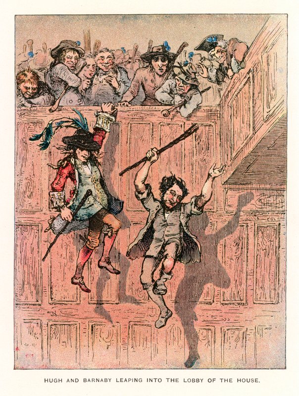 Ilustração para Barnaby Rudge. de Hablot Knight Browne